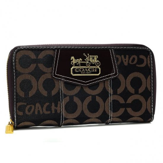 Coach In Signature Large Coffee Wallets AXN | Women - Click Image to Close